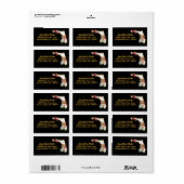 Aangepaste tekst Florida Flag & Flower Sinaasappel Etiket (Full Sheet)