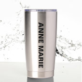 Aangepaste tekst Florida Flag & Flower Sinaasappel Geïsoleerde Drinkbeker