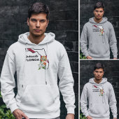 Aangepaste tekst Florida Flag & Flower Sinaasappel Hoodie