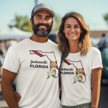 Aangepaste tekst Florida Flag & Flower Sinaasappel