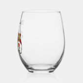 Aangepaste tekst Florida Flag & Flower Sinaasappel Wijnglas Zonder Voet (Links)