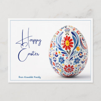 Aangepaste tekst Folklore Blossom Pasen Groeten Briefkaart