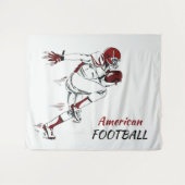 Aangepaste tekst Football Player-wandtapijten Wandkleed (Voorkant (horizontaal))