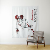 Aangepaste tekst Football Player-wandtapijten Wandkleed (In situ)