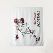 Aangepaste tekst Football Player-wandtapijten Wandkleed (Voorkant)