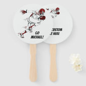Aangepaste Tekst Football Speler hand fans Handwaaier (Voorkant en achterkant)