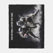 Aangepaste tekst Football spelers illustratie Fleece Deken (Voorkant)