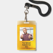 Aangepaste tekst & foto BIER badges (Achterkant met lanyard)