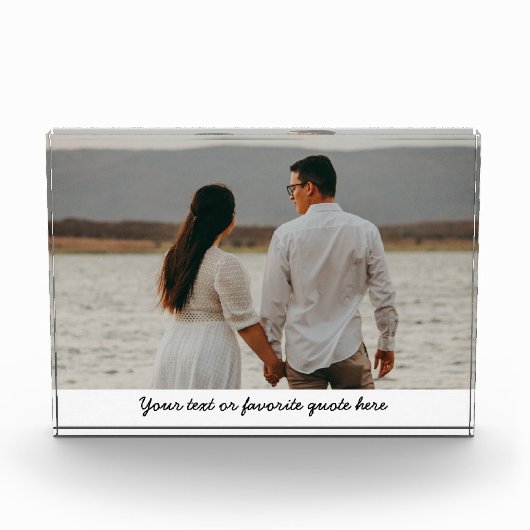 Aangepaste tekst foto blok cadeau voor vrouw en ma (Voorkant)