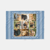 Aangepaste tekst foto collage huisdier hond liefde fleece deken (Voorkant (Horizontaal))