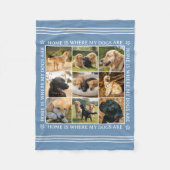 Aangepaste tekst foto collage huisdier hond liefde fleece deken (Voorkant)