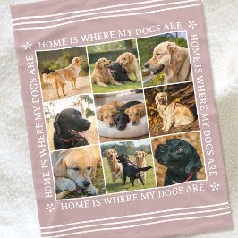 Aangepaste tekst foto collage huisdier hond liefde fleece deken