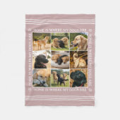 Aangepaste tekst foto collage huisdier hond liefde fleece deken (Voorkant)