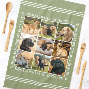 Aangepaste tekst foto collage huisdier hond salie theedoek