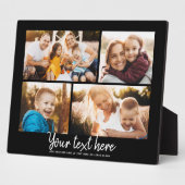 Aangepaste tekst Foto Collage Moderne Familie Keep Fotoplaat (Zijkant)
