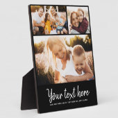 Aangepaste tekst Foto Collage Moderne Familie Keep Fotoplaat (Zijkant)