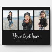 Aangepaste tekst Foto Collage Moderne Familie Keep Fotoplaat (Voorkant)