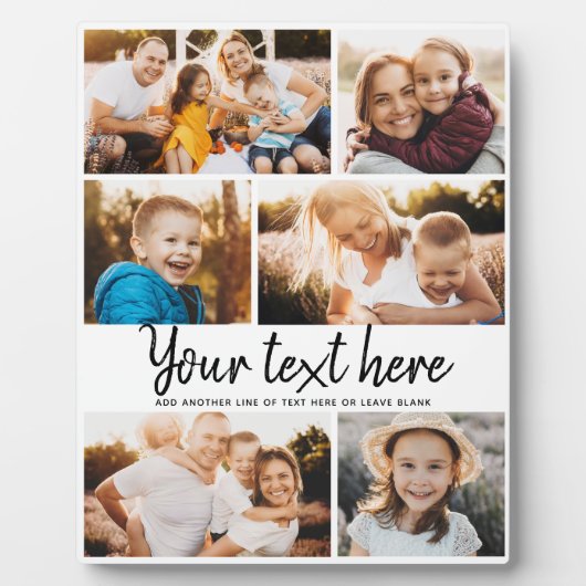 Aangepaste tekst Foto Collage Moderne Family Keeps Fotoplaat (Voorkant)