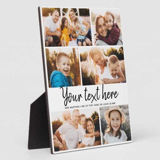 Aangepaste tekst Foto Collage Moderne Family Keeps Fotoplaat (Zijkant)