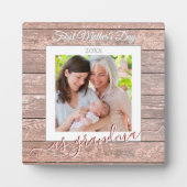 Aangepaste tekst + Foto eerste Moederdag Rustige c Fotoplaat (Voorkant)