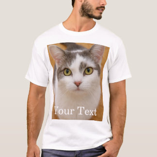 Aangepaste tekst foto gepersonaliseerd t-shirt