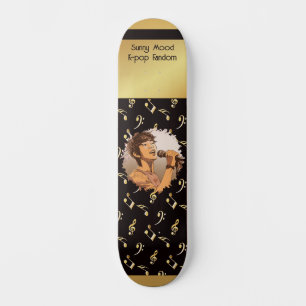 Aangepaste tekst + foto k-pop fan namaakgoud persoonlijk skateboard