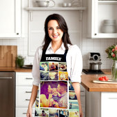 Aangepaste tekst fotocollage All-Over Afdrukken Schort