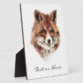 Aangepaste tekst Fox Animal Natuur Fotoplaat (Zijkant)