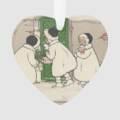 Aangepaste Tekst  Frans Gift Meisjes Kerst Ornament (voorkant)