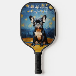 🐕 aangepaste tekst, franse puppy pickleball paddle