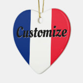 Aangepaste tekst Franse vlag Drapeau Français Tric Keramisch Ornament (Links)