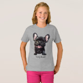 Aangepaste tekst 🐶Frenchie puppy T-shirt (Voorkant volledig)