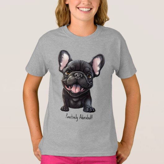 Aangepaste tekst 🐶Frenchie puppy T-shirt (Voorkant)