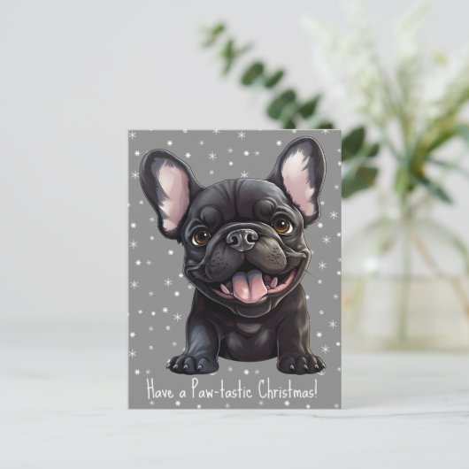 Aangepaste tekst 🐶Frenchie puppy Verjaardag Briefkaart (Staand voorkant)
