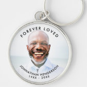 Aangepaste tekst Funeral/Memorial Photo-onderschei Sleutelhanger (Voorkant)