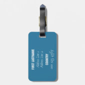 Aangepaste tekst Funny Dog bagagelabel (Achterkant verticaal)