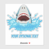 Aangepaste tekst Funny Shark Sticker (Vel)