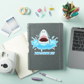 Aangepaste tekst Funny Shark Sticker (iPad Cover)