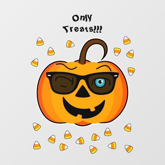 Aangepaste tekst Funny Spooky Pumpkin Window Cling Raamsticker (Vel)