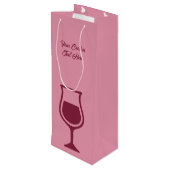 Aangepaste tekst Funny Wine Quote Wijn Cadeautas (Achterkant Gekanteld)