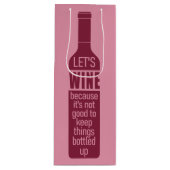 Aangepaste tekst Funny Wine Quote Wijn Cadeautas (Voorkant)