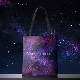 Aangepaste tekst Galaxy Nebula Space-Theme Tas