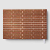 Aangepaste tekst Gastboek met bakstenen muur Gastenboek (Achterkant)