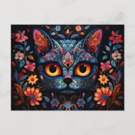 Aangepaste tekst 💀😺 Gato De Los Muertos Briefkaart
