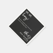 Aangepaste tekst gebaseerd op Funny 40th 50th 60th Servet (Hoek)