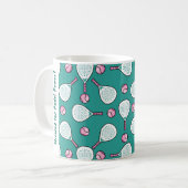 🎾Aangepaste tekst, gebrouwen voor Padel Power! Koffiemok (Voorkant links)