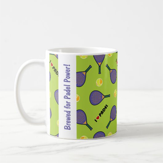🎾Aangepaste tekst, gebrouwen voor Padel Power! Koffiemok (Links)