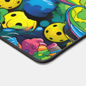 Aangepaste tekst Geel Psychedelic pickleballs Bureaumat (Hoek)
