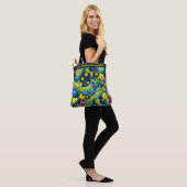 Aangepaste tekst Geel Psychedelic pickleballs Tote Bag (Op model)