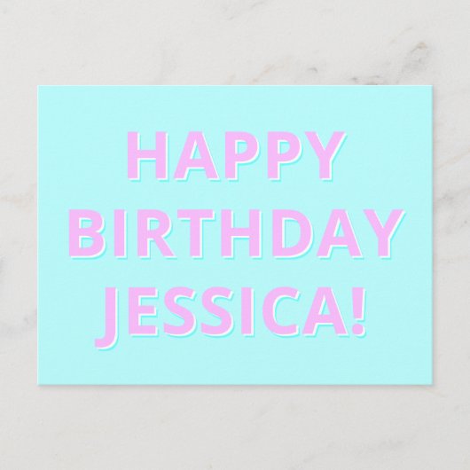 Aangepaste tekst Gefeliciteerd met je verjaardag v Briefkaart (Voorkant)